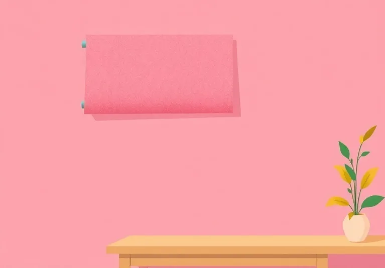 Pose de papier peint, rouleau et brosse à maroufler