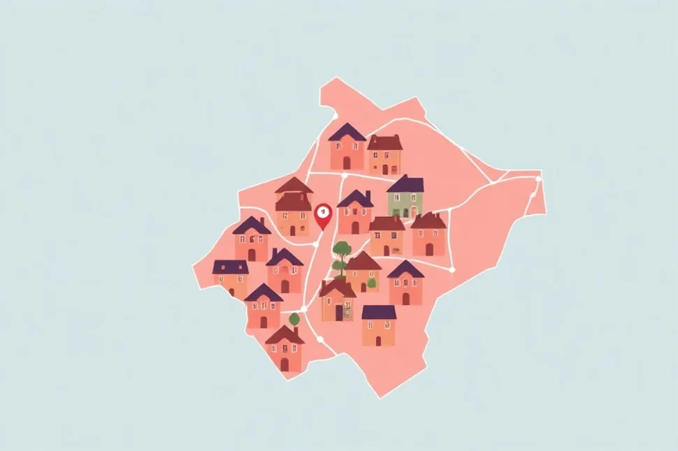 Carte du secteur d'intervention autour de Bruay-sur-l'Escaut (59860)